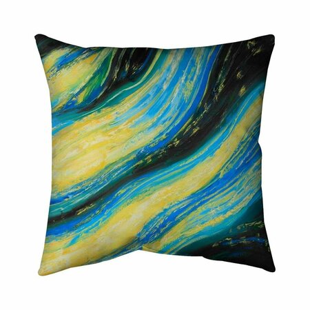 BEGIN HOME DECOR 20 x 20 in. Liquid Magic Wave-Double Sided Print Indoor Pillow 5541-2020-AB41